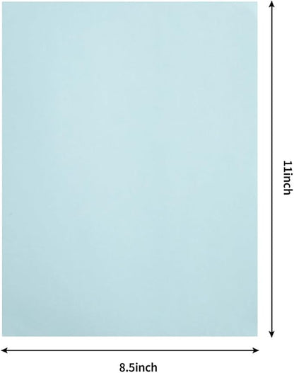 Wishop 20 Sheets Colored Thick Paper Cardstock Blank for DIY Crafts Cards Making, Invitations, Scrapbook Supplies (Light Blue, 8.5 x 11 inches)
