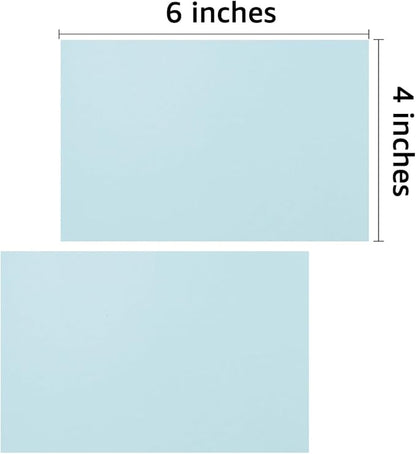50 Sheets Blank Cardstock Paper 250 GSM Thick Heavy Cards Stock for DIY Art Projects, Card Making, Postcards, Greeting Cards, Birthday Party, Wedding Invitation (Light Blue, 4x6 inches)