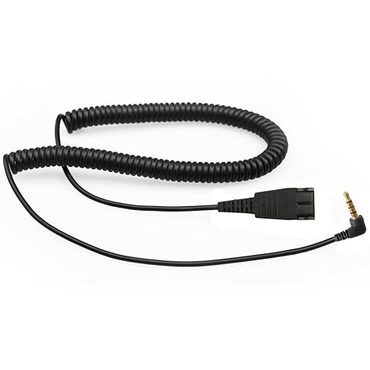 VT QD-3.5mm Cable Compatible with Jabra-QD headsets for Mobile Pones Computer Tablet Voip Phones (GN-QD)