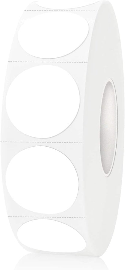 0.75 Inch Dots Stickers,Laser and Inkjet Printable,Easily Writable with Perforation Line (1200 PCS,White)