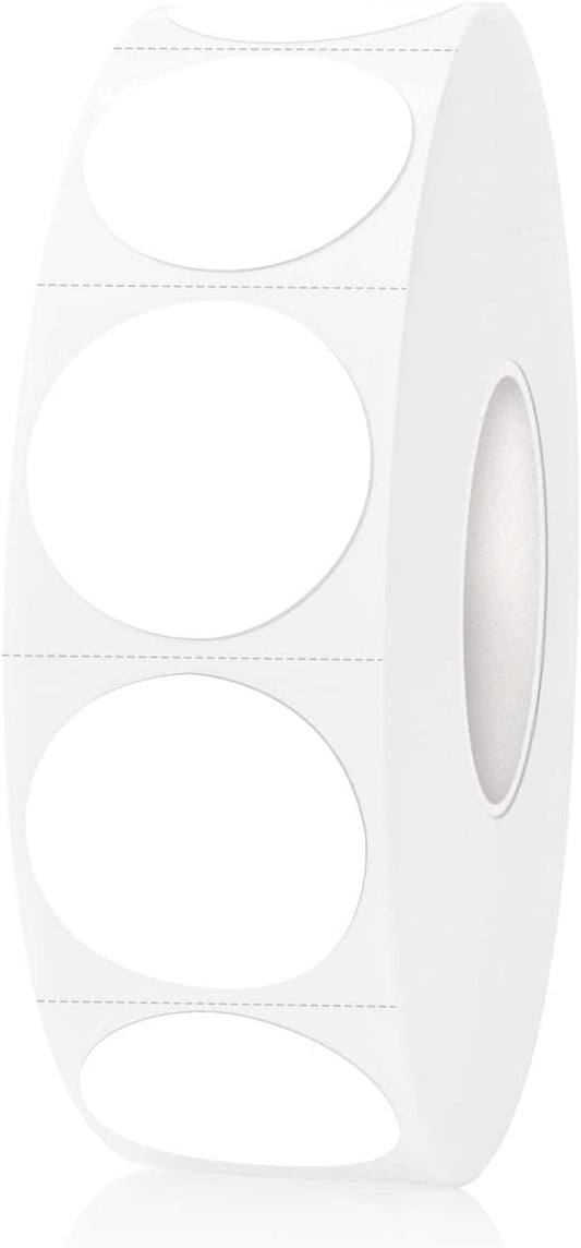 0.75 Inch Dots Stickers,Laser and Inkjet Printable,Easily Writable with Perforation Line (1200 PCS,White)