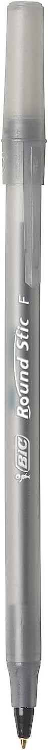 BIC Round Stic® Xtra Precision Ball Point Pen, Black, 12 Pack