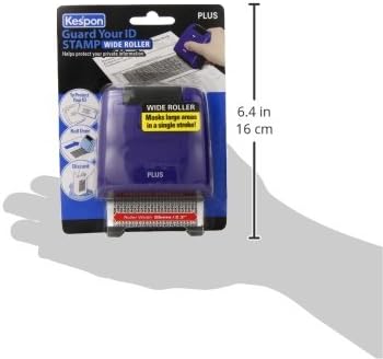 Guard Your ID WIDE Roller Identity Theft Prevention Security Stamp NAVY BLUE Mask out Private Information (38328)
