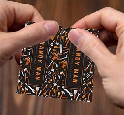 Hamilco Blank Business Cards Cardstock Paper - Cream Perforated Card Stock Heavy Weight 80 lb 3 1/2 x 2" – 100 Sheets 1000 Cards