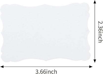 120 Pieces Small Mini Business Cards Vintage Assorted Colors Blank Note Cards Gift Word Card for Business Cards, Gift Cards (White, 3.66x 2.36 inches)