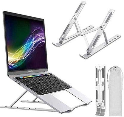 BoxWave Stand and Mount Compatible with Dell Precision 5540 - Compact QuickSwitch Laptop Stand, Portable, Multi Angle Viewing Stand - Metallic Silver