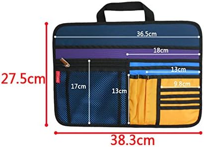 Unisex Bag Briefcase Insert Organizer Office File Document Storage Organizer (L)(Grey)