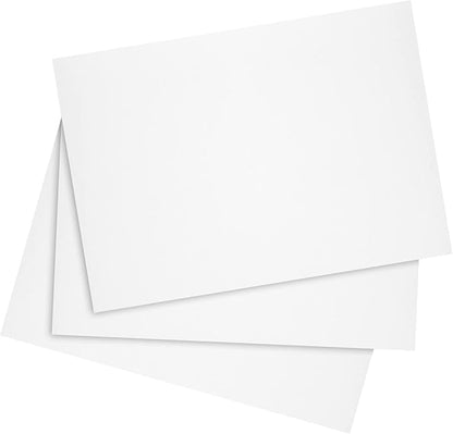 200 Pack White 300 GSM / 110 lb Thick Cardstock Paper - Blank Heavyweight Wedding Invitation Cards for Printing, Flashcards, Postcards - 5x7 inch
