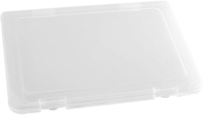 Portable A4 File Box Transparent Plastic Box Document Paper Protector Desk Paper Organizers Case PP Storage Collections Container Magazine Organizers (1pcs(Available Dimension 11.8 x 8.3 x 0.8inch)