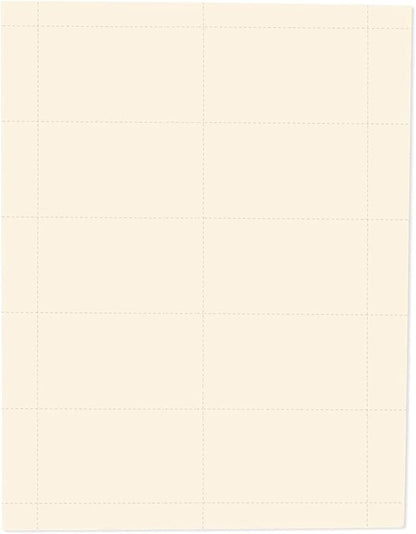 100 Pack Blank Business Card Paper for Printer, Inkjet and Laser Printable Sheets, 1000 Cards, 3.5 x 2 In, Ivory