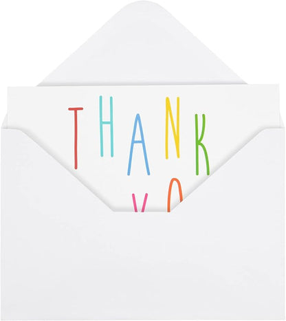 Juvale 48 Pack 4x6-inch Bulk Thank You Cards with Envelopes - Appreciation Gift Note for Teachers and Kids (6 Assorted Designs)