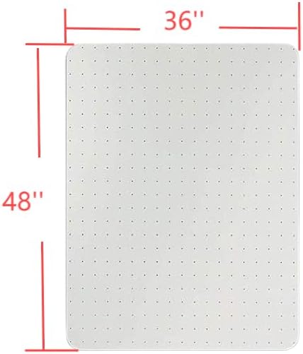 Office Chair Mat for Carpet with Studs, Desk Chair Mat for Carpeted Floor,Floor Mat for Carpet Office Chair,Plastic Carpet Chair Mat Floor Protector (36"x48"-Rectangle)