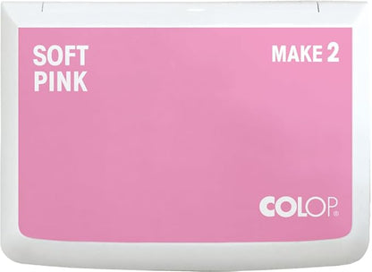COLOP Make Series, Ink Stamp Pads, with Non-Toxic Premium Ink, Water-Based Acid-Free (Soft Pink, Make 2-2-3/4" x 4-1/4")