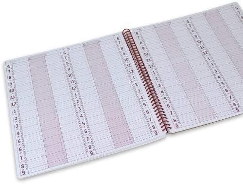 Notebook Planner, 6 Column Appointment Book – Large 12.75" x 13.5" Undated 2024 Planner, Daily & Hourly Planner in 15 Minute Increments – Spiral Notebook Organizer for Scheduling Appointments (6 Column)