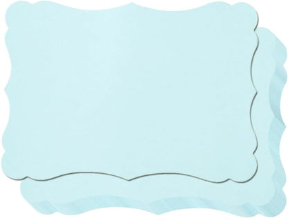 50 Pack Blank Kraft Cards Cardstock Thick Paper Brown Greeting Cards for DIY Gift Card Menus, Baby Shower and Wedding Invitations (Light Blue, 5x7IN)