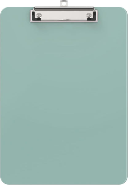 Plastic Clipboards, A4 Deep Green Clip Board 8.5x11 for Classroom, Students, Kid, Woman, Size 9" x 12.5" with Low Profile Clip, Office & School Supply