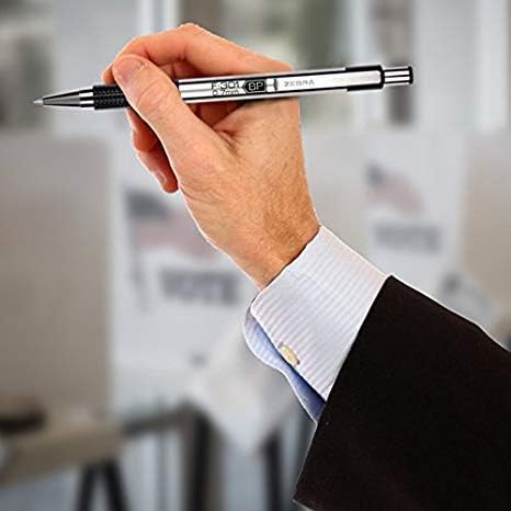 Zebra Pen Fine Point F 301, Combo Pack of 2 BLACK INK & 2 BLUE INK metal pens (Total of 4 Pens), Ballpoint Stainless Steel Retractable 0.7mm fine point ink pens