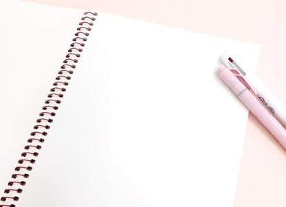 Cute Unruled Blank Spiral Notebook, About 60 Sheets, 7.3 x 10.3 Inches, About 60 Sheets (Violet)