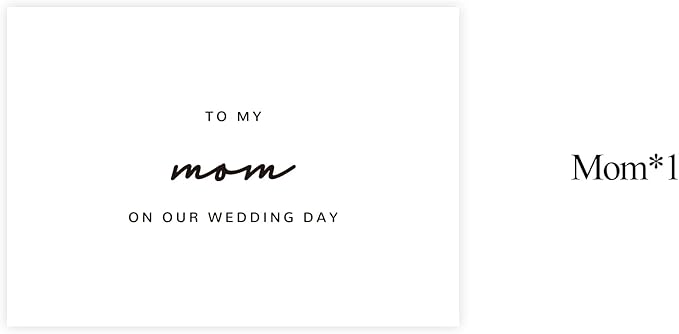 Wedding Day Card for My Mom, To My Mom On Our Wedding Day Card, Mom Of The Bride/Groom Gifts.（Mom B）, 6*4