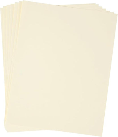 Wishop 20 Sheets Colored Thick Paper Cardstock Blank for DIY Crafts Cards Making, Invitations, Scrapbook Supplies (Cream, 8.5 x 11 inches)