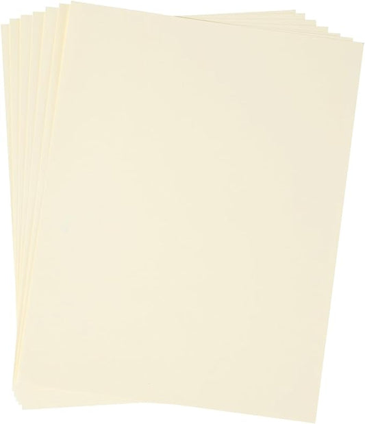 Wishop 20 Sheets Colored Thick Paper Cardstock Blank for DIY Crafts Cards Making, Invitations, Scrapbook Supplies (Cream, 8.5 x 11 inches)