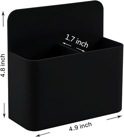 Magnetic Dry Erase Marker Holder, 2 Pack Magnetic Pen Holder for Fridge, Magnetic Marker Holder, Whiteboard Marker Holder for Locker Accessories, School, Office, Home, Magnetic Cup, Black