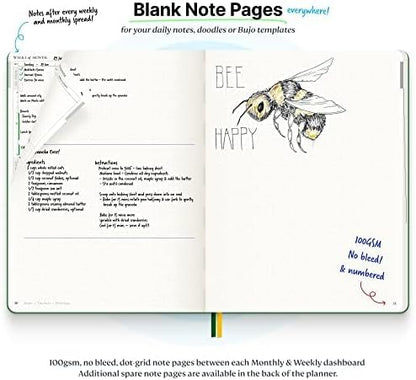 Purpose Planner Notebook B5 7.5”x9.8” Undated Daily Planner 2024-2025 Daily Weekly and Monthly Productivity Goal Setting Tool for Work Home ADHD Planner for Adults Self Care Journal (Purple Hardcover)