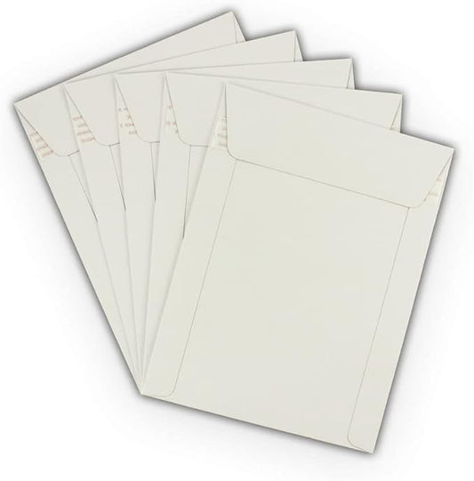 10 EcoSwift 12.75 x 15 Rigid Photo Mailers Keep Flats White Cardboard Self Seal Envelopes 12.75x15