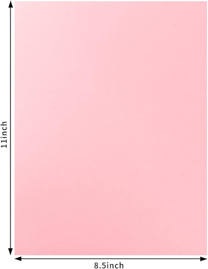 20 Sheets Colored Thick Paper Cardstock Blank for DIY Crafts Cards Making, Invitations, Scrapbook Supplies (Pink, 8.5 x 11 inches)