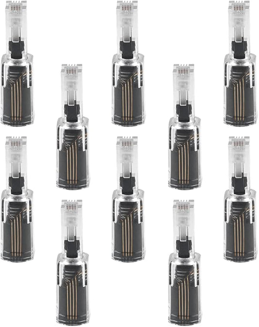 Power Gear Telephone Cord Detangler, 10 Pack, Tangle-Free 360 Degree Rotation, Plug into Landline Phone Handset, for Use in Home or Office, All Brands, Black, 52230