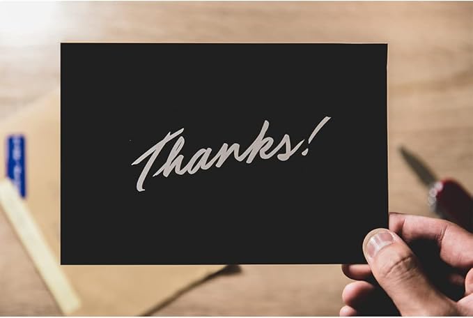 Bercoor 200 Pieces Blank 3 x 5 Inch Index Cards, Heavy Note Cards Study Cards for Office, School Learning, Black