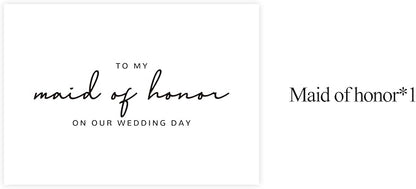 Maid of Honor Proposal Gifts for Wedding Day, To My Maid of Honor On Our Wedding Day Cards.（Maid of Honor B）