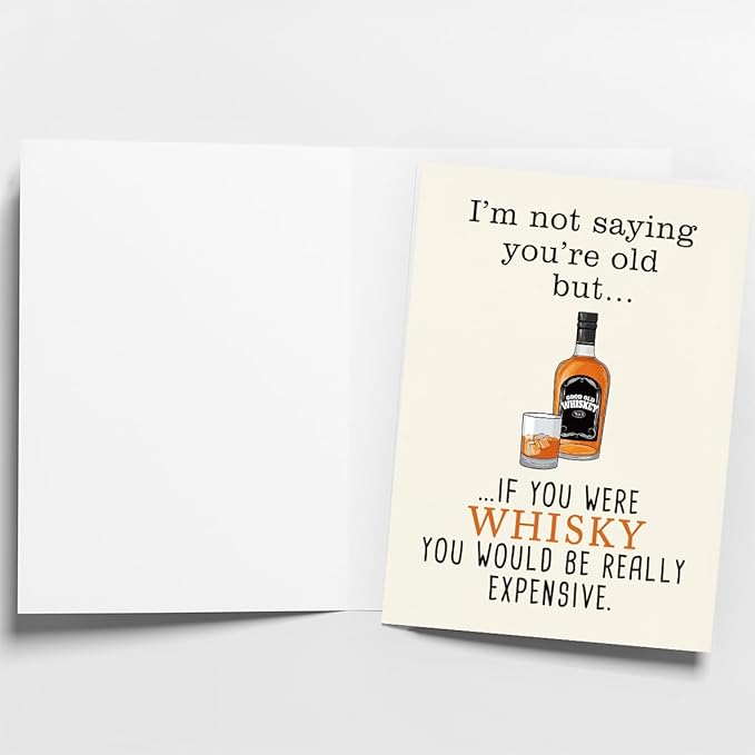 Greeting Card, Birthday Card for Husband, Men, Boyfriend, Him, Funny Gift, Happy Birthday, Premium 400gsm Cardstock