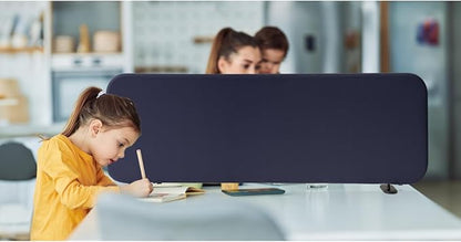 Desk Divider, Portable Desk Privacy Panel Shield for Office, Student, Classroom, Freestanding, Scratch Resistance, 48"x18", Cobalt