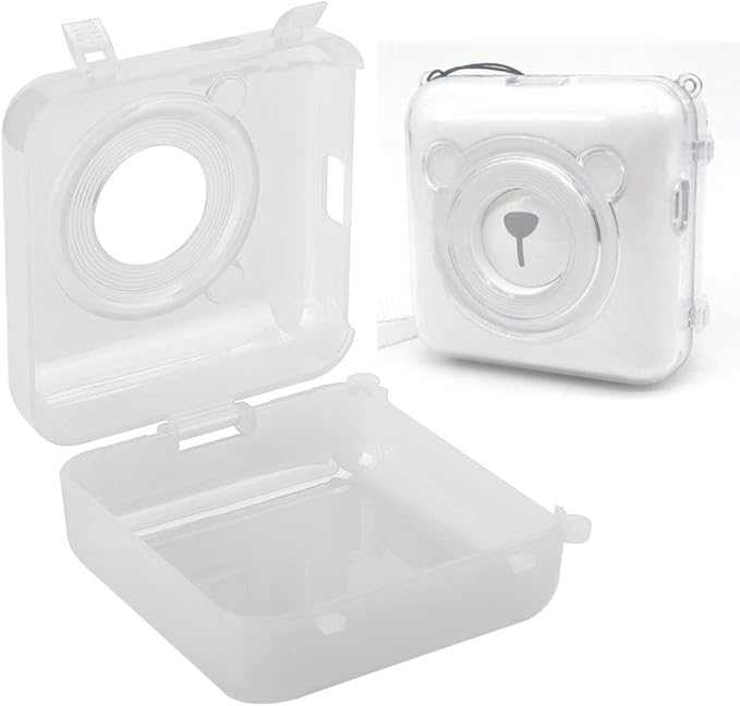 ASHATA Transparent Case for PeriPage Mini Pocket, Shockproof Pocket Printer Protective Shell for Peripage Pocket Thermal Printer (Transparent)