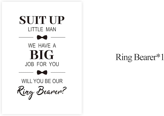 Ring Bearer Proposal Card, Will You Be Our Ring Bearer Card, Ring Bearer Request Card with Matching Envelopes.