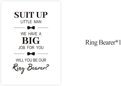 Ring Bearer Proposal Card, Will You Be Our Ring Bearer Card, Ring Bearer Request Card with Matching Envelopes.