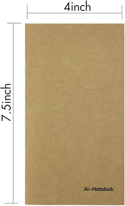 Travelers Notebook Inserts Lined Paper, Refill for Travel Journal, 7.5 X4 Inch - Set of 3-240 Pages, Supply by ai-natebok