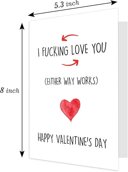 Ogeby Funny Valentines Day Card for Girlfriend Boyfriend, Cute Valentines Day Cards Gifts for Her Him, Dirty Valentine’s Day Cards Gifts for Wife Husband, Humor I Love You Card