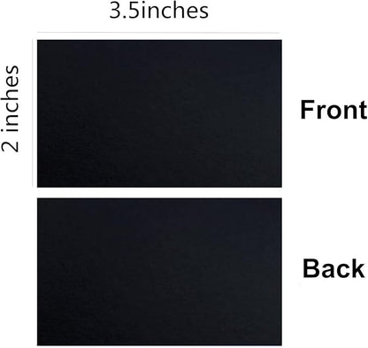 Baisunt 50 Pack 2x3.5 Black Cardstock Paper Blank Thick Heavyweight 92lb Card Stock Index Cards Note Card for Organization, Office, School