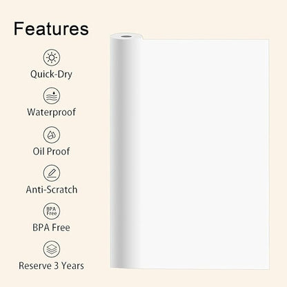 4 Rolls Thermal Paper 8.5x 11 Inches, US Letter Size Paper for Printer, Compatible with Portable Printers Wireless for Travel, Portable and Travel-Friendly Thermal Paper Roll