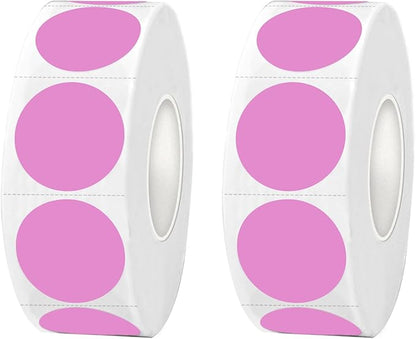 Dot Stickers,Pack of 2400 Round Color Coding Circle Dots Stickers Labels (3/4",Pink)