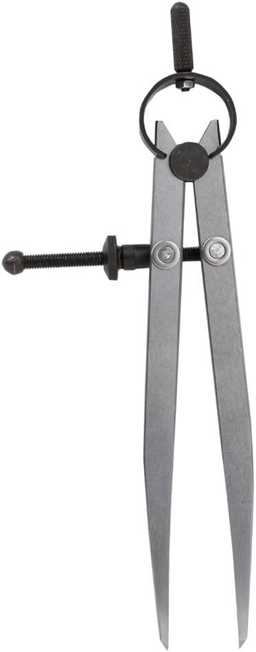 ZLKSKER 6 Inch Adjustable Lockable Steel Divider Wing Leather Compass