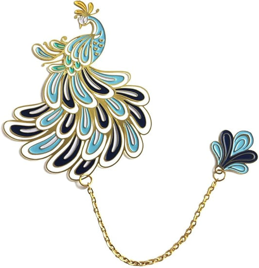 Bookmarks for Book Lovers Book Marks for Reading Women Birthday Graduation Christmas Gifts for Her Cute Metal Bookmark Book Markers Stocking Stuffers for Teens (Peacock)