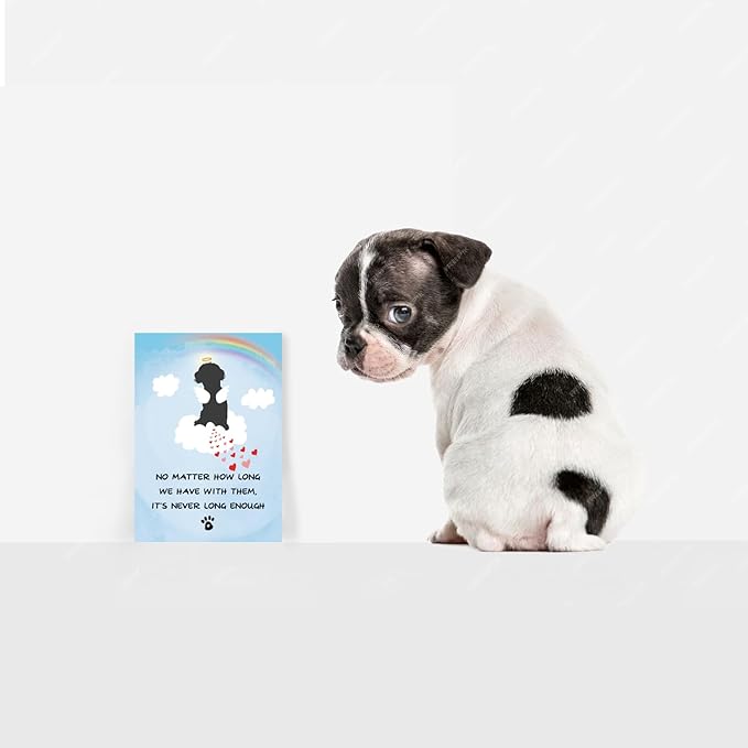 Dog Loss Sympathy Card, Cute Pet Dog Loss Card with Rainbow Bridge, Dog Condolence Card for Dog Owner Lover, Doggy Bereavement ard for Family Friends Dog Lover, Dog Sympathy Card, Pet Loss Card