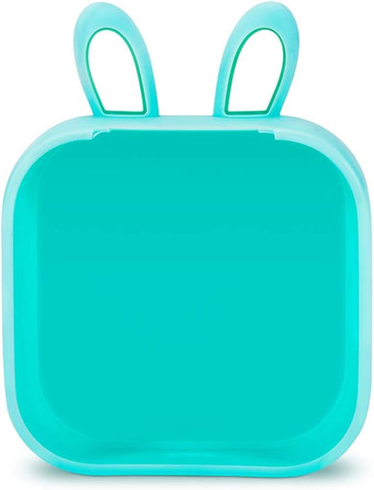 Memoking T02 Protective Case-Bunny Ears Shape Soft Silicone BPA-Free Cute Design Printer Cover, Compatible with T02 Mini Bluetooth Wireless Portable Mobile Pocket Printer, Green