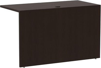 Alera ALEVA354824ES Valencia Series 47.25 in. x 23.63 in. x 29.5 in. Reversible Return/Bridge Shell - Espresso