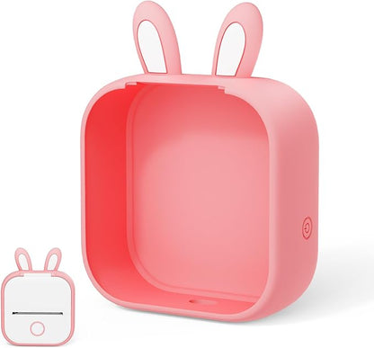 Phomemo T02 Case Pink- Compatible with T02 Mini Printer, Adorably Unique Design Flexible Protective Case for Gift