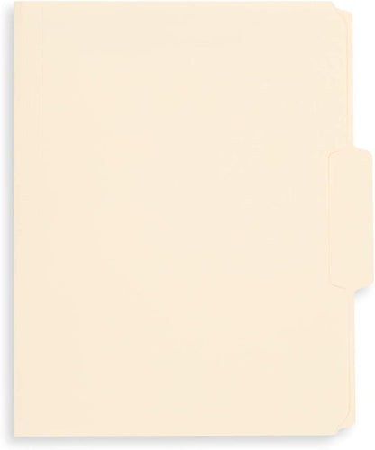 50 Manila Fastener File Folders - 1/3 Cut Reinforced Tab - Durable 2 Prongs Bonded Fastener Designed to Organize Standard Medical Files, Law Client Files, Office Reports - Letter Size, Manila, 50 Pack