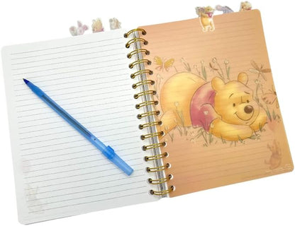 Innovative Designs Disney Winnie the Pooh Tab Journal Notebook, Spiral Bound, 144 Lined Pages, 8 x 7 inches